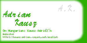 adrian kausz business card